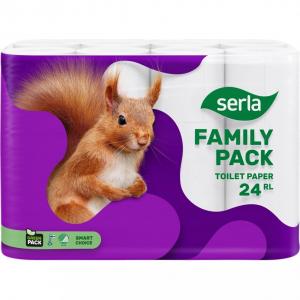 SERLA tualetinis popierius White 24vnt, 3sluoksnių