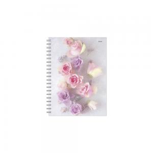 Darbo kalendorius Timer Kancleris Spiral Day, 140x190mm, Roses