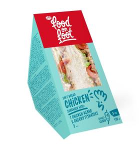 Sumuštinis SOFT BREAD, su vištienos kebabu, vyšniniais pomidorais ir švelniai aštriu padažu,170g