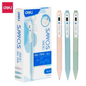 Automatinis rašiklis gelinis DELI SMMOS 0.5mm, mėlynos spalvos