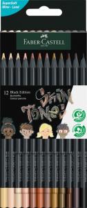 Spalvoti pieštukai Faber-Castell Black Edition 12 spalvų