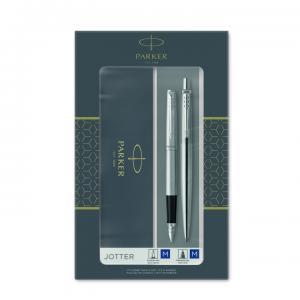 Rinkinys Parker Jotter Steel CT, plunksnakotis ir rašiklis