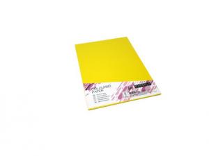 Spalvotas kartonas College A4 20 lapų, 160g/m2, neoninės geltonos spalvos