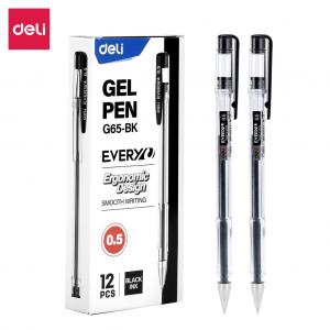 Gelinis rašiklis Deli Every 0.5 mm juodos spalvos