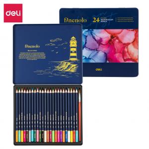 Akvareliniai pieštukai Finenolo EC129 24 spalvų metalinėje dėžutėje