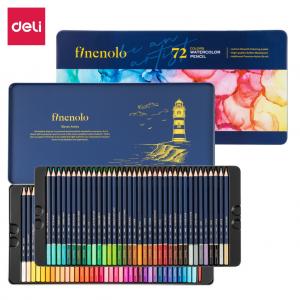 Akvareliniai pieštukai Finenolo EC129 72 spalvų metaliniame dėžutėje