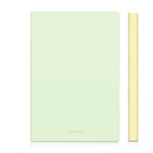 Užrašų knygutė DELI EN140G, A5 96 lapų, 5x5 langeliais, minkštas PU viršelis, žalios spalvos