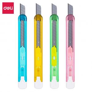Kanceliarinis peiliukas DELI 2054 9mm, blisteryje, įvairių spalvų