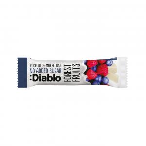 Musli batonėlis su miško vaisių skonio jogurtu, DIABLO, be pridėtinio cukraus, 30g