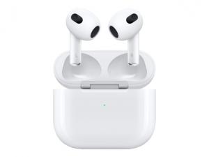 Apple AirPods (3rd Gen) Belaidės ausinės Earbuds, Lightning Charging Case, Balta