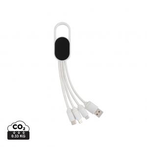 4-in-1 cable with carabiner clip