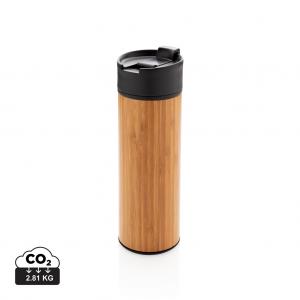 Bogota vacuum bamboo coffee mug