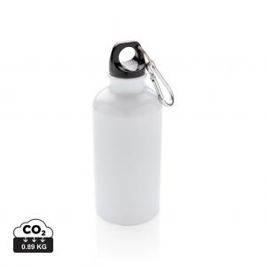 Aluminium reusable sport bottle with carabiner