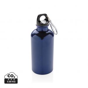 Aluminium reusable sport bottle with carabiner