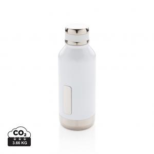 Leak proof vacuum bottle with logo plate