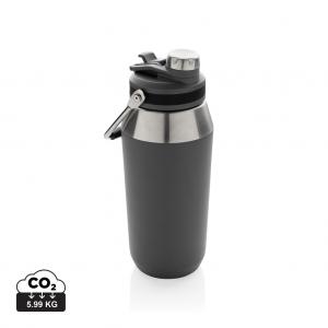 Vacuum stainless steel dual function lid bottle 1L