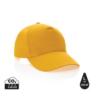 Impact 5 panel 190gr Recycled cotton cap with AWARE™ tracer