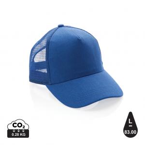 Impact AWARE™ Brushed rcotton 5 panel trucker cap 190gr