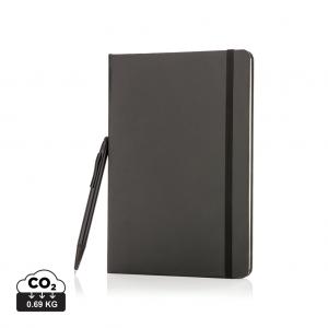 Standard hardcover A5 notebook with stylus pen