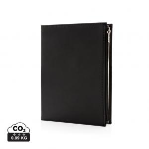 Swiss Peak A5 PU notebook with zipper pocket