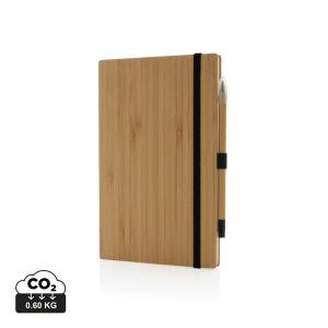 Bamboo notebook and infinity pencil set