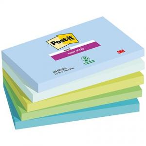 Lipnūs lapeliai Post-it Super Sticky ,Oasis Colour, 76 mm x 127 mm, 5 vnt./pak.