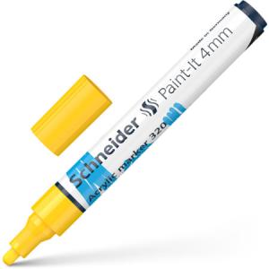 Akrilinis žymeklis SCHNEIDER Paint-it 320, 4 mm, geltona sp.