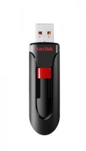 USB atmintinė SanDisk Cruzer Glide USB Flash Drive 32GB, Black, Red