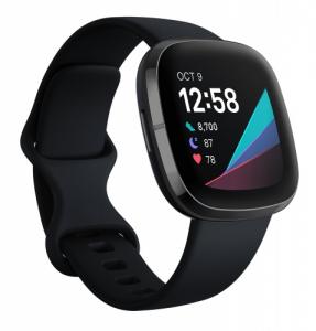 Išmanusis laikrodis Fitbit Sense carbon/graphite stainless steel (FB512BKBK)