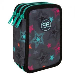 Forminis trijų skyrių penalas su priedais CoolPack Jumper 3 Milky Way