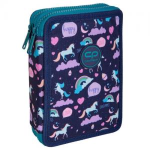 Forminis dviejų skyrių penalas su priedais CoolPack Jumper XL Happy Unicorn