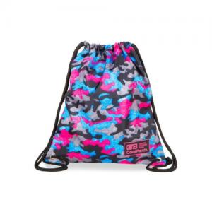 Maišelis sportinei aprangai CoolPack Sprint Line Camo Fusion Pink