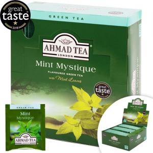 Ahmad Tea Mėtų skonio žalioji arbata, maišeliuose, 100 vnt.