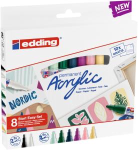 Akrilinių žymeklių rinkinys Edding Starter, 8vnt.
