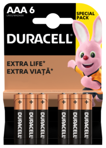 Baterijos DURACELL AAA, LR03, 6vnt