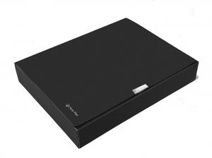 Dėklas - dėžutė dokumentams PANTA PLAST Neon, PP, A4, 55 mm, juodos sp.