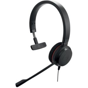 Jabra Evolve 20 MS Mono Laidinės ausinės, USB-A, Juoda