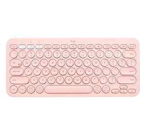 Logitech Pebble Keys 2 K380s Belaidė klaviatūra, RF Wireless+Bluetooth, US INT, Tonal Rose