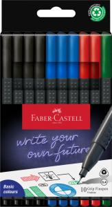 Rašikliai Faber-Castell FinePen, 0.4mm 10 vnt.