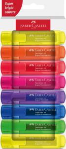 Teksto žymeklių rinkinys Faber-Castell 46, labai ryškių spalvų, 8 spalvos