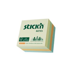 Lipnūs lapeliai StickN 21890 FSC 76x76mm, 400 lapelių, pastelinės spalvos