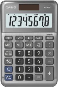 Stalinis skaičiuotuvas CASIO MS-80F, metalinis korpusas