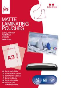 Matinė laminavimo plėvelė A3 (303x426mm) 125mic/100 lapų