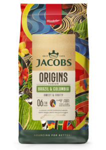 Kavos pupelės JACOBS Origins Brazil & Colombia, 1 kg