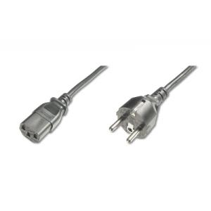 Digitus Maitinimo kabelis, CEE 7/7 (Type-F) - C13 M/F, H05VVF3G 0.75qmm, 1.2 m, Black
