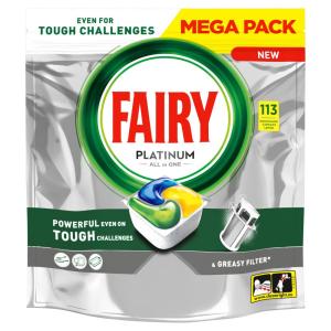 Automatinių indaplovių kapsulės FAIRY Platinum Lemon, 113vnt