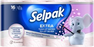 Tualetinis popierius SELPAK Deluxe Re-Fresh, 130 lapų, 3 sluoksniai, 16 vnt.