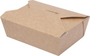 Vienkartinė dėžutė maistui Lunch, šv. ruda, popierius, 20 x 14 x 6,5 cm, 50 vnt