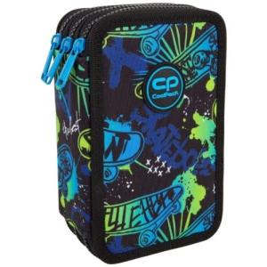 Forminis trijų skyrių penalas su priedais CoolPack Jumper 3 SKATE NIGHT