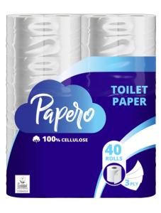 Tualetinis popierius PAPERO, 3 sl., 40 vnt.